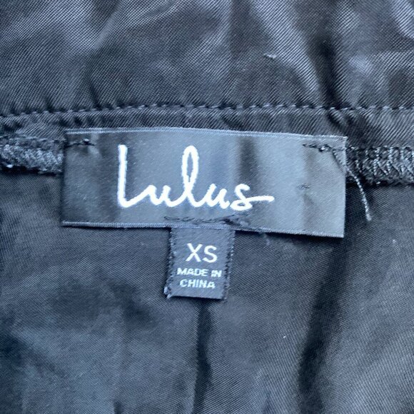 LULUS PULL YOU IN BLACK FAUX WRAP MIFI SKIRT SIZE XS - Picture 9 of 11
